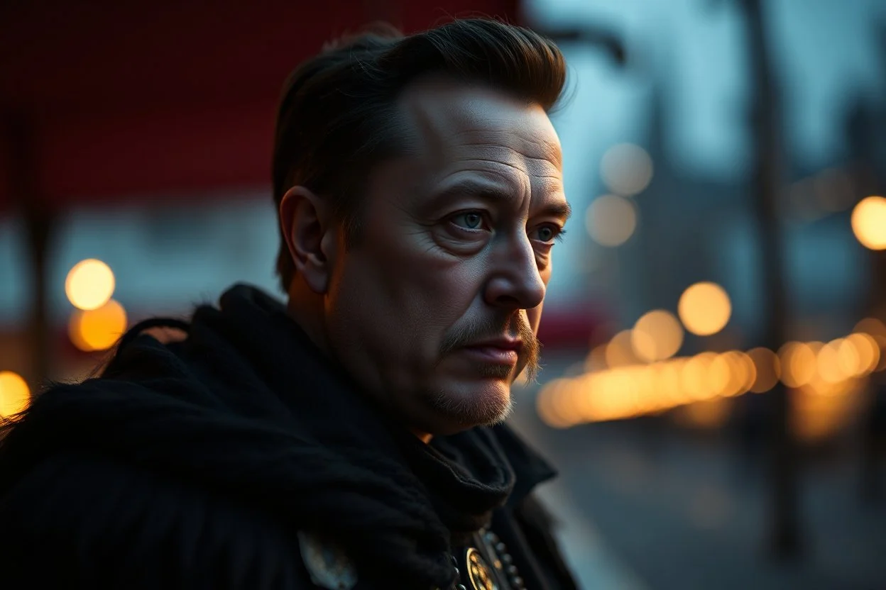 Elon Musk as Grima Wormtongue , bokeh like f/0.8, tilt-shift lens 8k, high detail, smooth render, down-light, unreal engine, prize winning