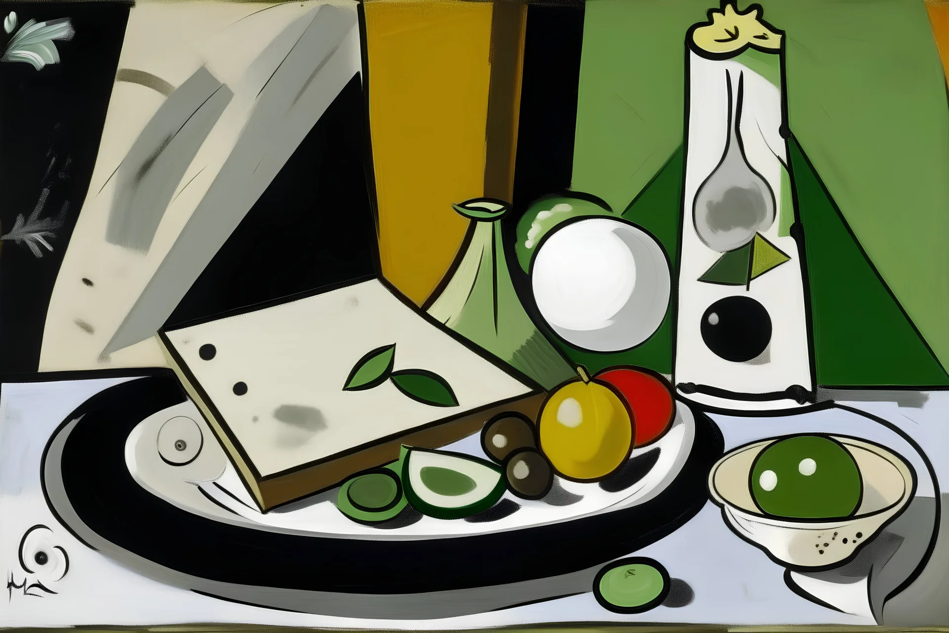 the chees and cucumber sandwich,by picasso