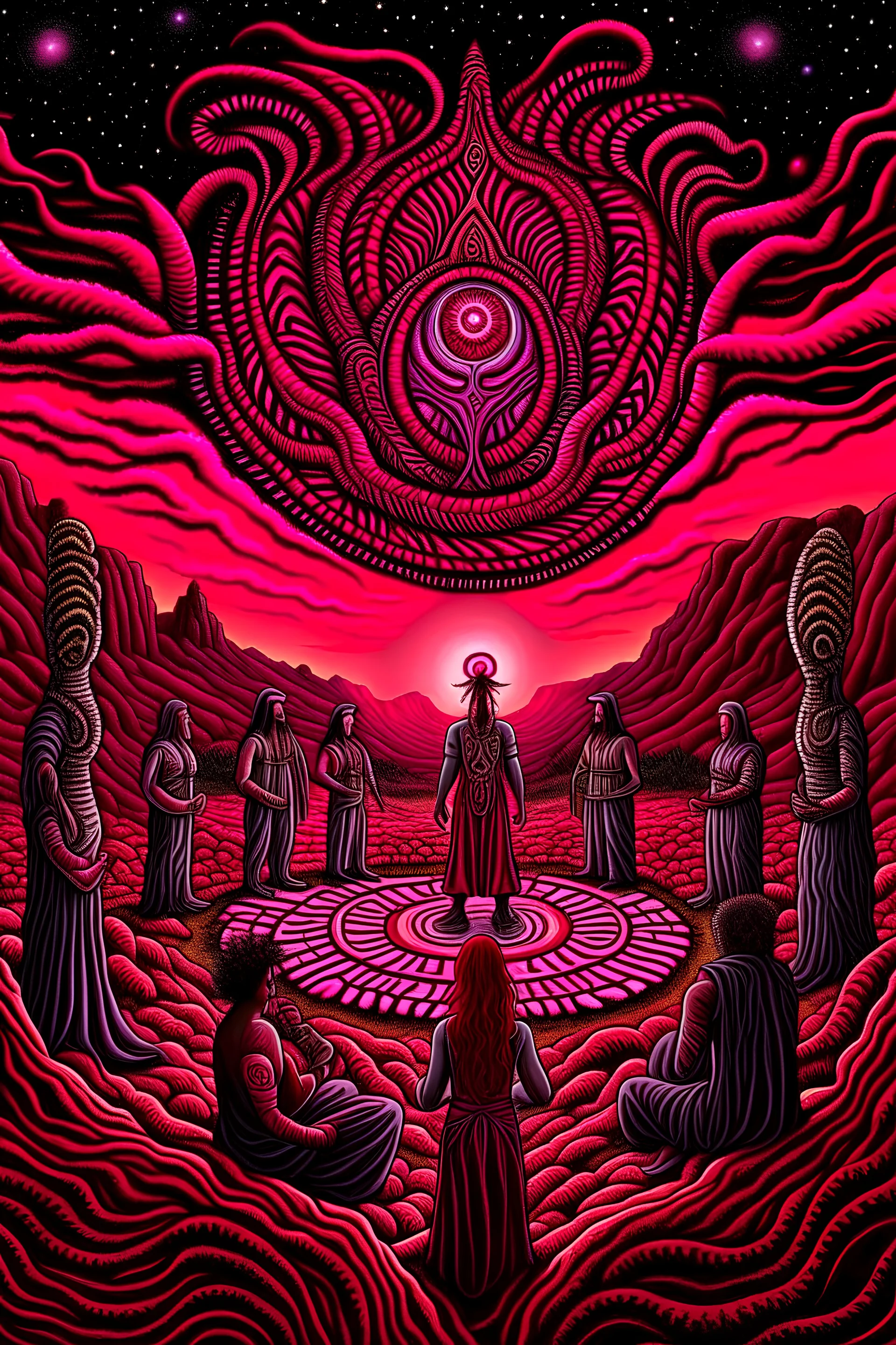 Nyarlathotep cosmic horror ceremony in the Painted Desert