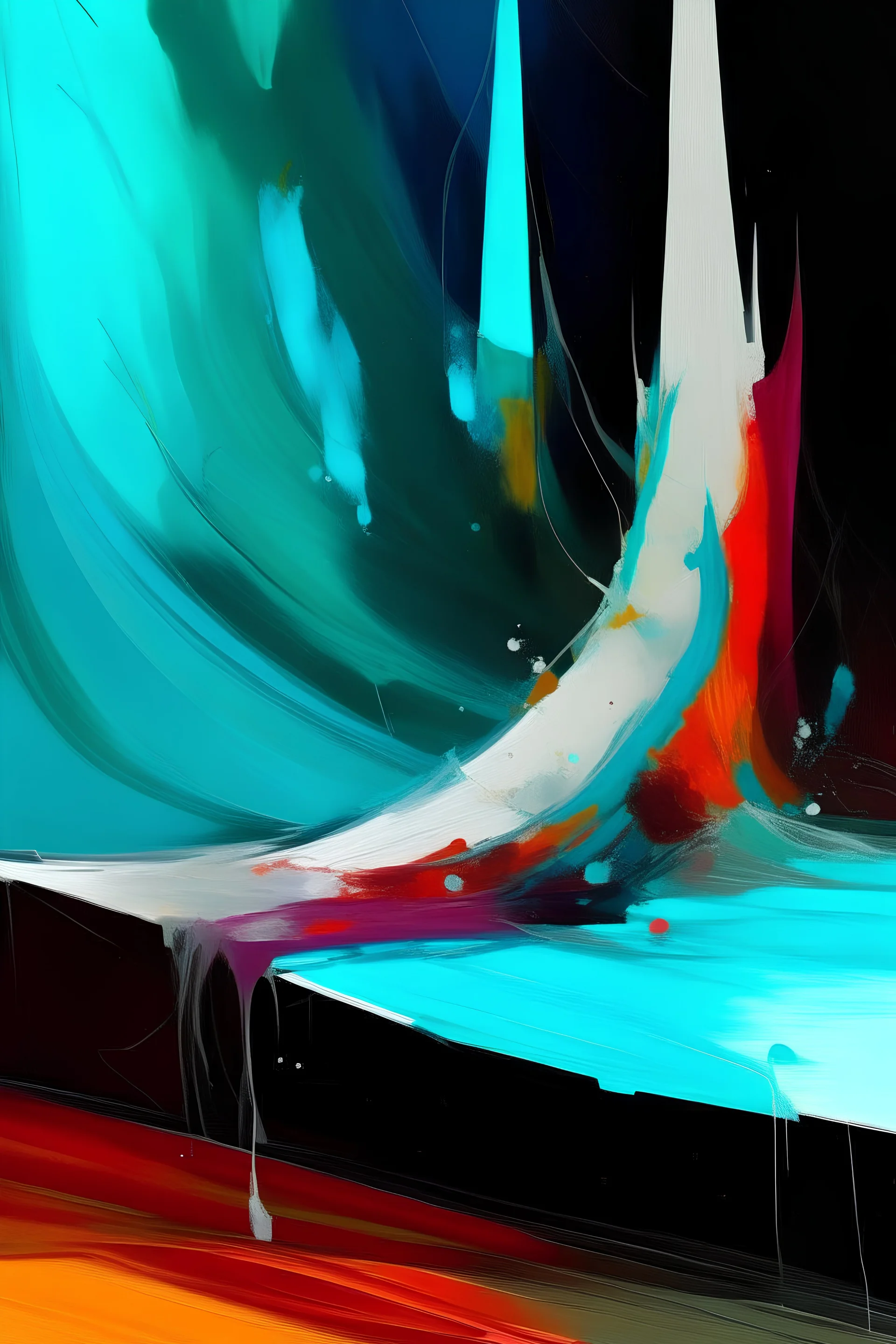 Simple acrylic art with added vibrant earthly colors