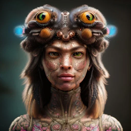 Insanely detailed photograph of an elaborate beautiful hawk goddess intricate glowing skin eyes intricate hawk lashes fur dress hyperdetailed painting by Anna Dittmann Huang Guangjian and Dan Witz CGSociety ZBrush Central steampunk album cover art 4K 64 megapixels 8K resolution HDR Greek shiny steampunk colours jewelry celestial hair eyes light"