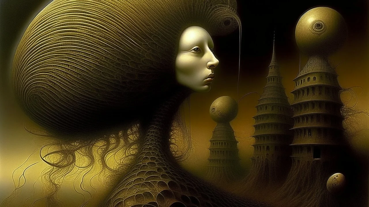 oil painting Zdzisław Beksiński