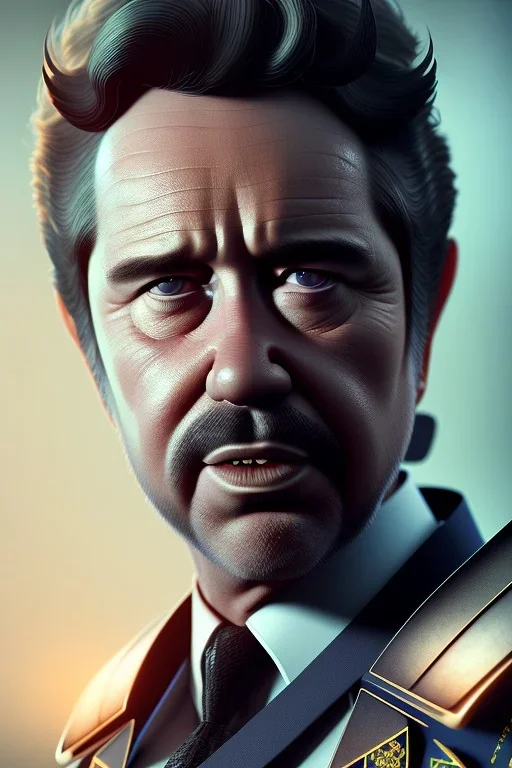 portrait of warren beatty, gerard butler, russel crowe, jeffrey wright, steampunk, unreal 5, octane render, cinema4d, soft lighting, soft lighting, 4k, redshift render, highly detailed, hyper realistic