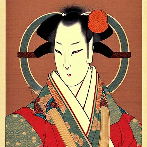 Ukiyo-e painting of a samuri