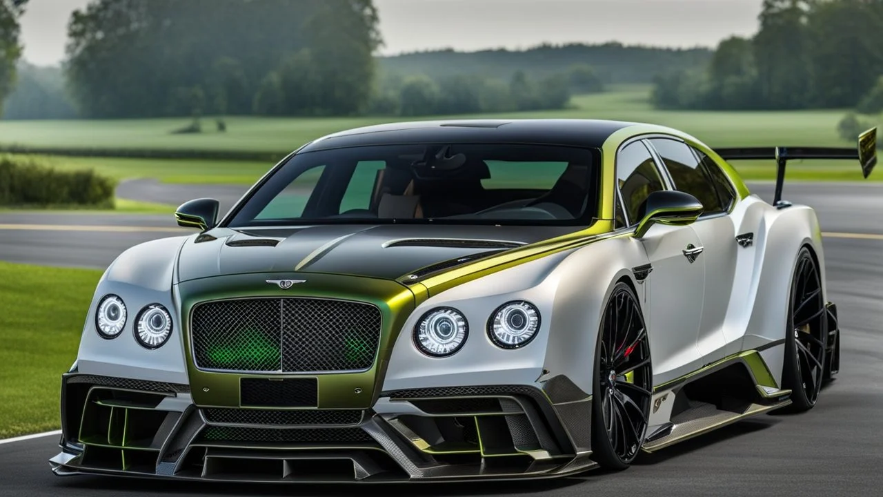 bentley flying spur MANSORY Fused with Lamborghini Veneno, Super Detailed, desktop wallpaper, 4K rear view, center