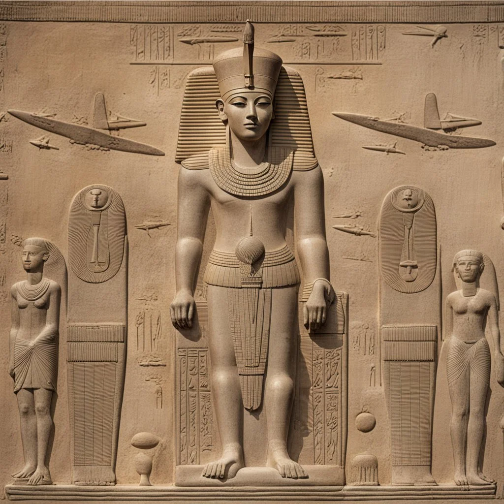 Pharaoh Thutmose III with planes in his Air Force