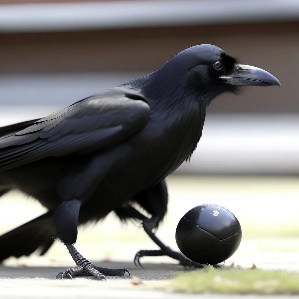 crow playing football