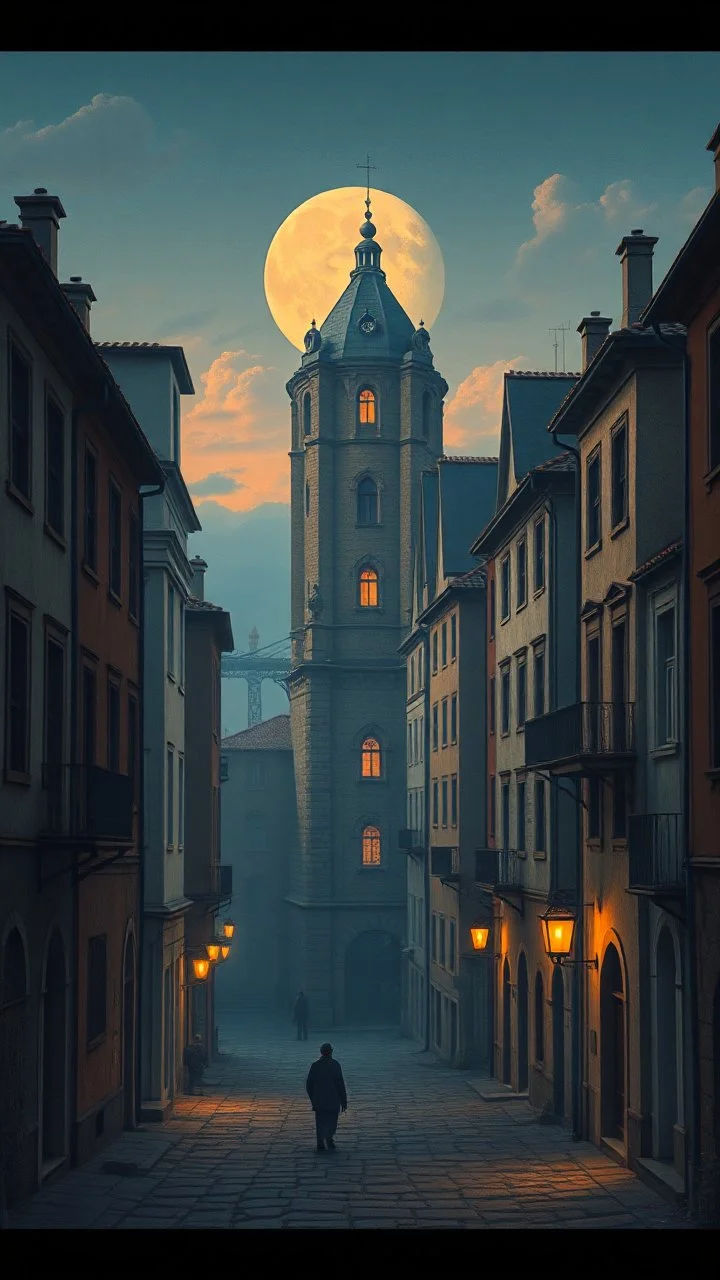 Old city ,minimalism, surreal a banker minimalist surreal surrounding background, surreal lonely depth,deep soul spirit,fantasy surreal geometry,flat,utopia,album art,cover art,album cover,cinematic,8k,epic movie still,sharp focus,by Gustav Klimt,pascal blanche,rutkowski,repin,artstation hyperrealism painting concept art of detailed character,design matte painting,leaf