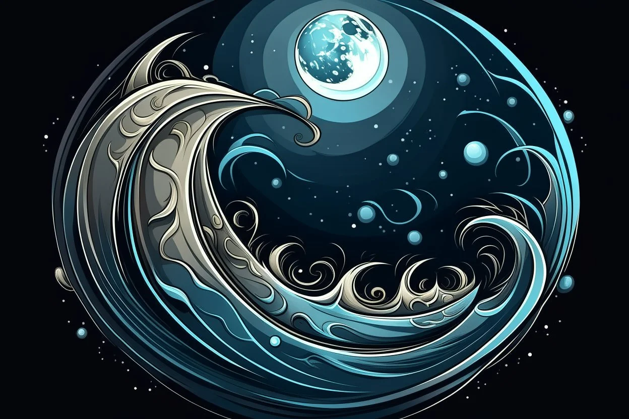 stylized moon