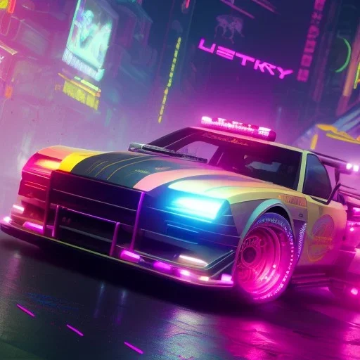 cyberpunk hyper truck,cyberpunk 2077,center composition, ultra realistic,shiny, smooth, studio quality, octane render, Surrealism, Triadic colour scheme,glow-stick, ambient lighting,nightclub lighting, polaroid, 100mm, --ar 1:1 --v4