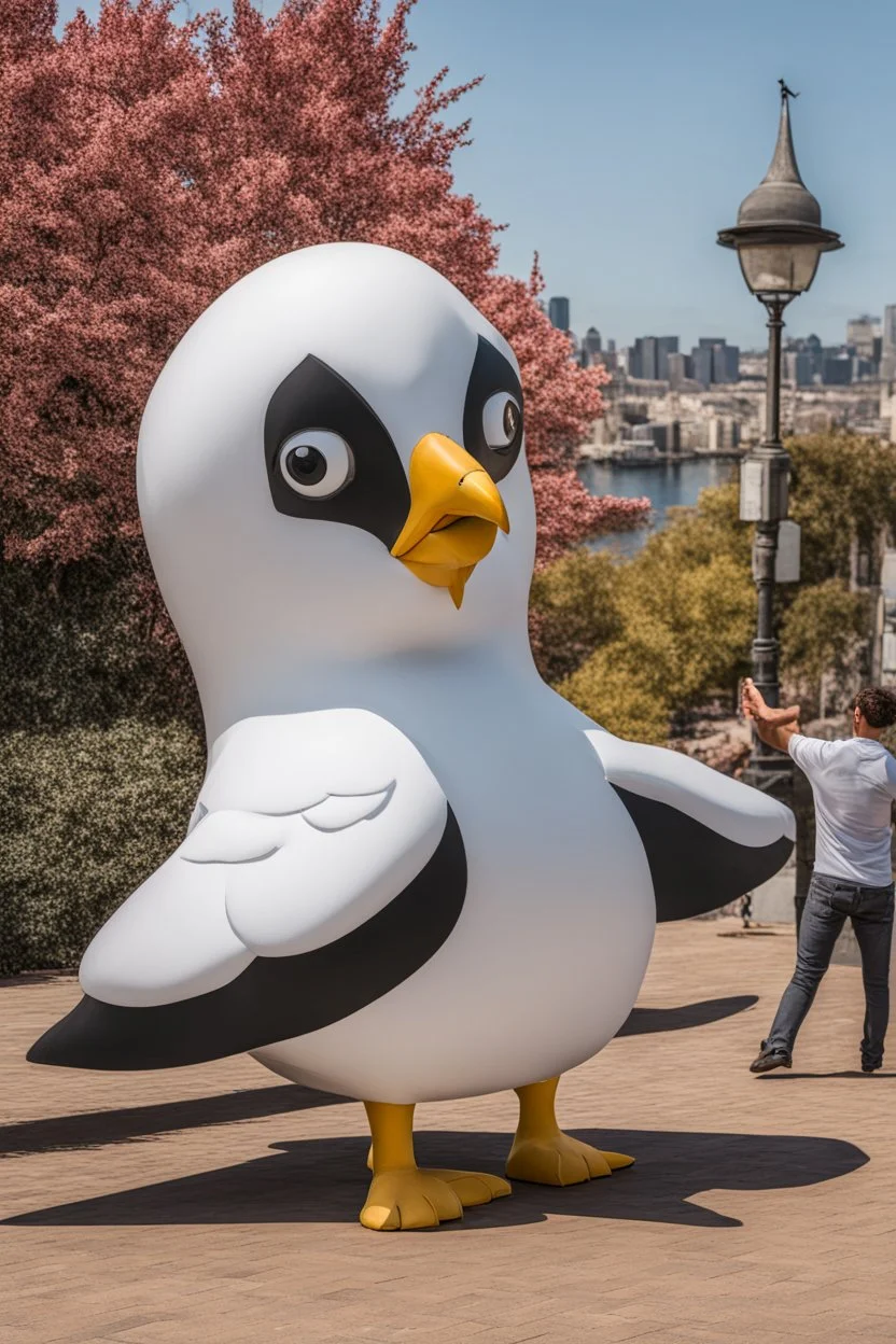 Giant seagull mascot