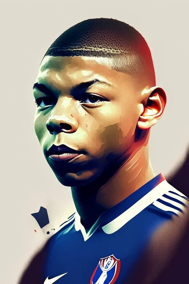 Kylian Mbappe French soccer player Carton 2d