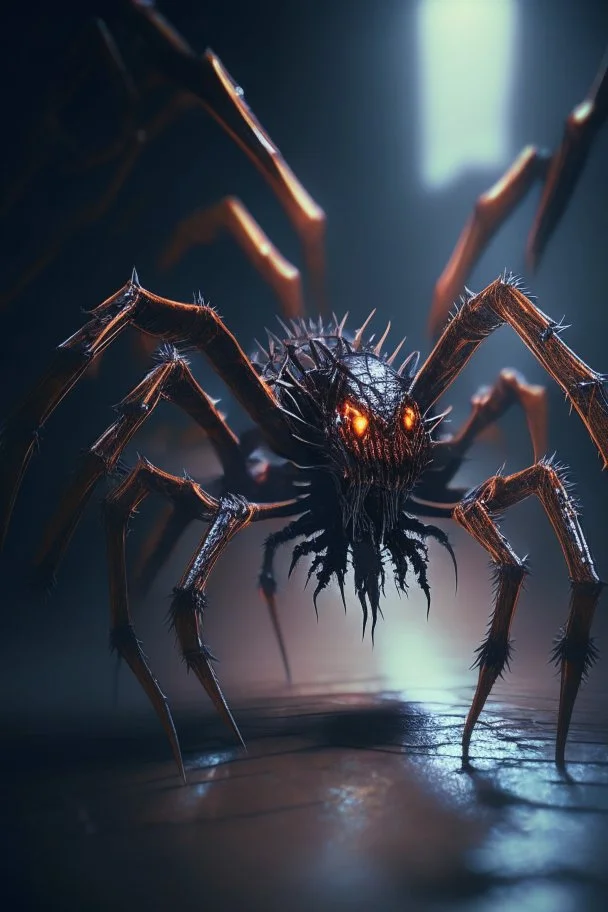 Dragon spider parasite creature,cinematic lighting, Blender, octane render, high quality