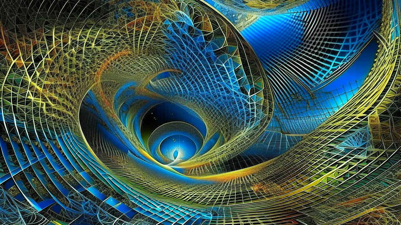 surreal complex geometry hyperboloid multiverse galaxy gigantic Möbius strip quantum infinite recursive golden ratio fractal supradimensional extrasolar system Pythagoras Hawking