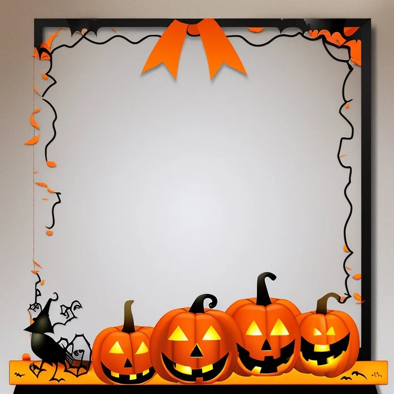 A Halloween picture frame for the Halloween school with a light background to remove