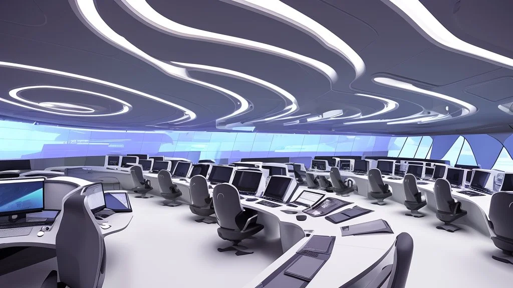 futuristic news room by Michelandgelo