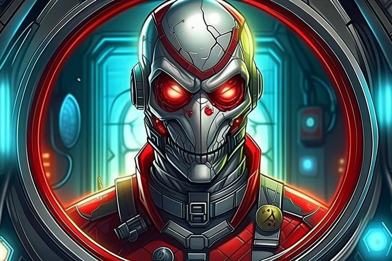 deadshot animaterd inside a medalion