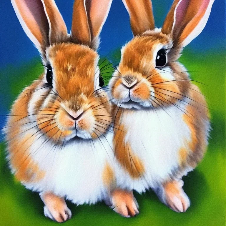 one rabbit portrait