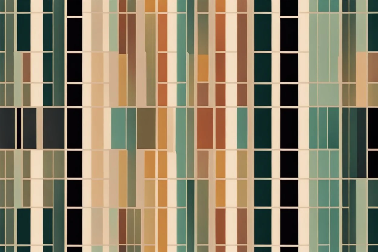 minimal clean thick vertical blocks each line has different colour creating nice earthtones colour gradients representin modern summer