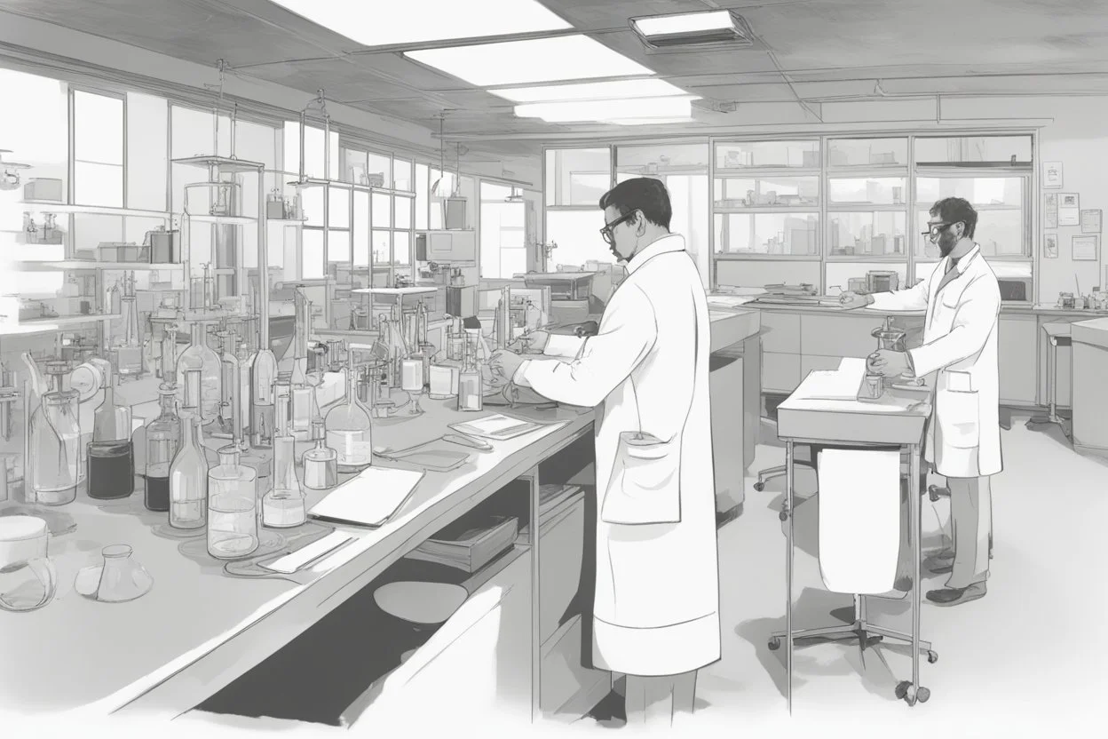 علماء يعملون في المختبر