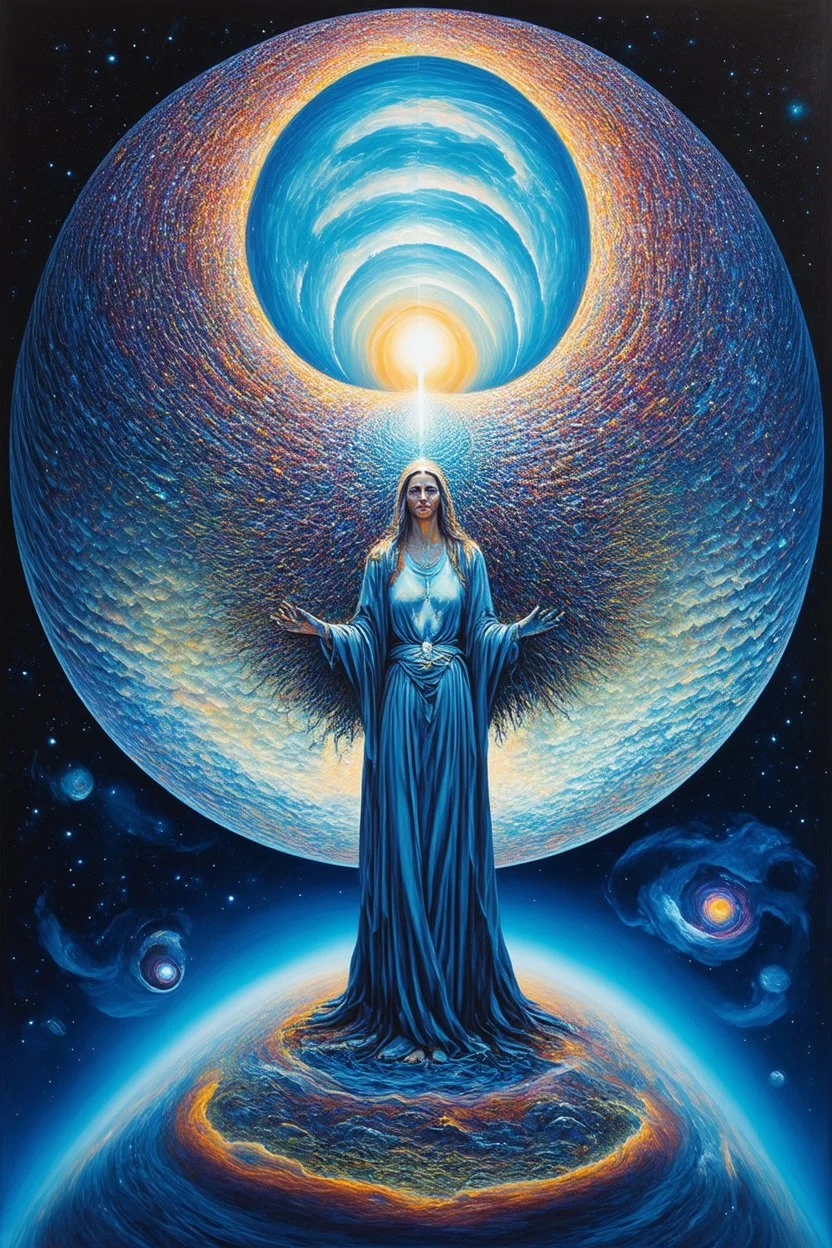 the ascension through spheres; surreal optical art