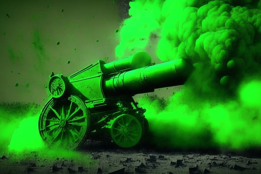 disparos de artilleria verde
