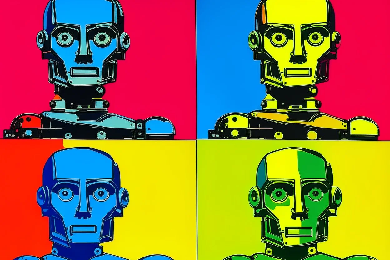 robots the style of warhol