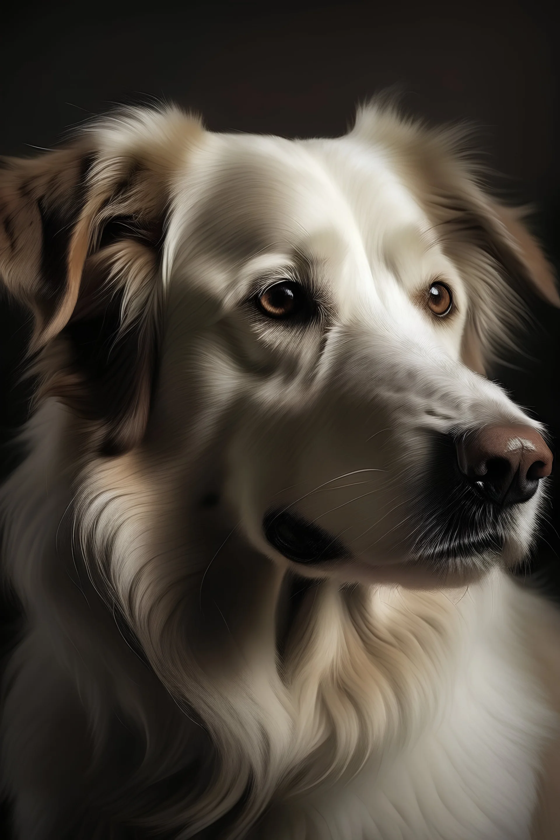 retrato de un perro van goh