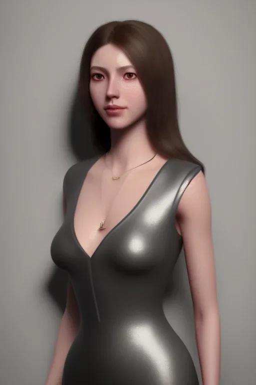 Portrait lady, full body shot, full-color long shot Style of Jet