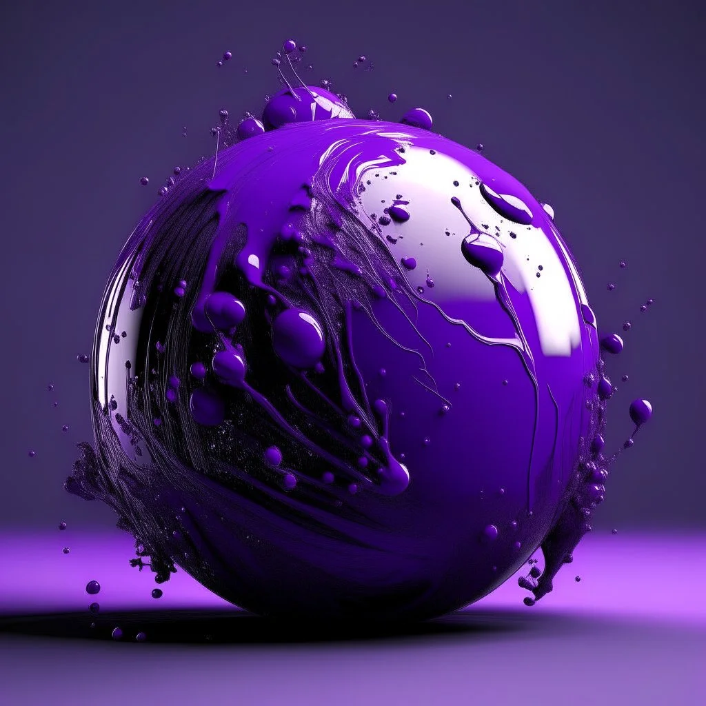 Splashed Sphere in violet