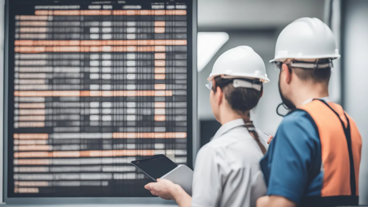 operators looking at a huge maintenance schedule