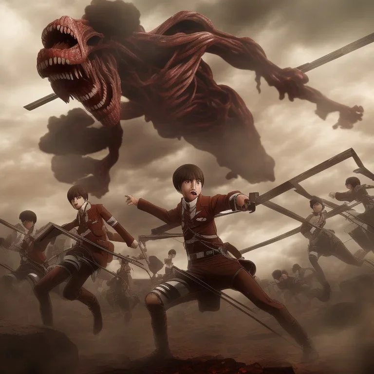 attack on titan, 3d, toys, Eren