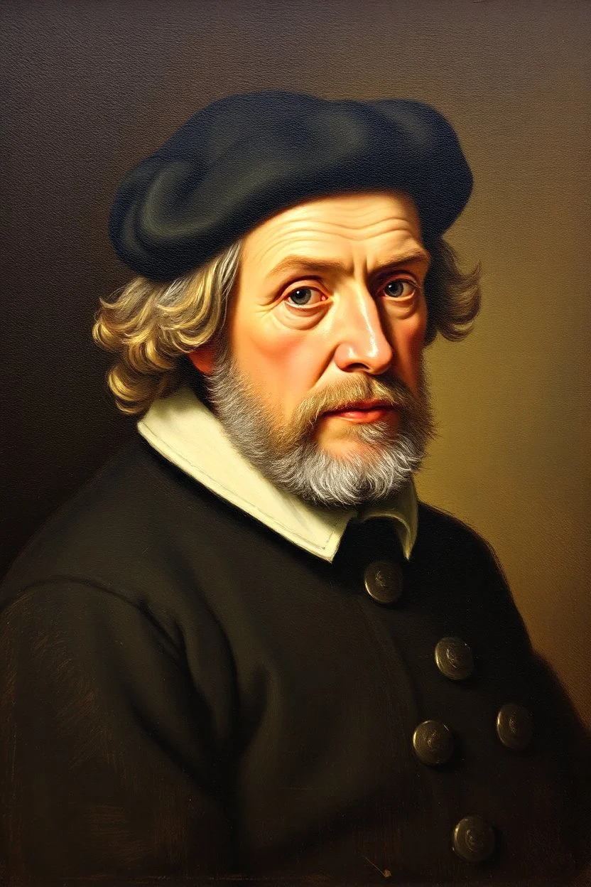 Rembrandt with beret