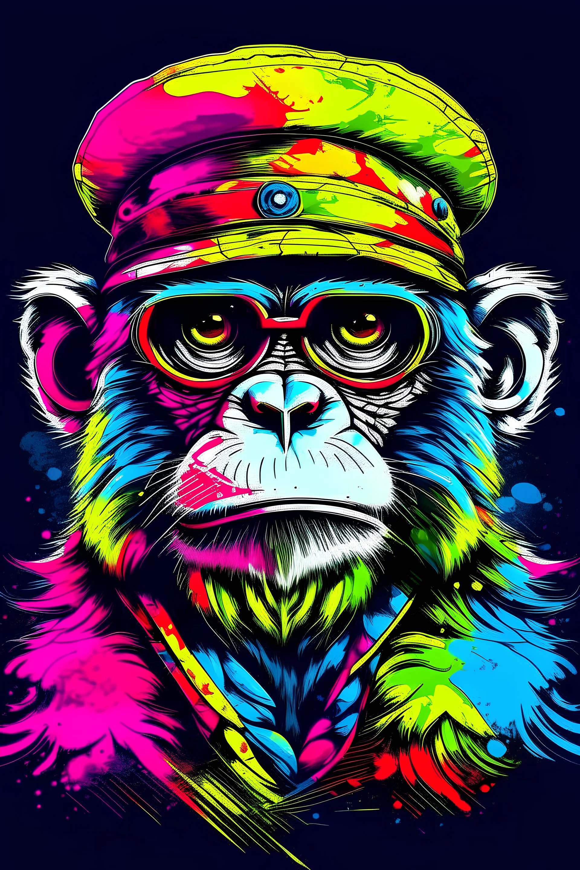 Yacht Club Monkey Colorful unique