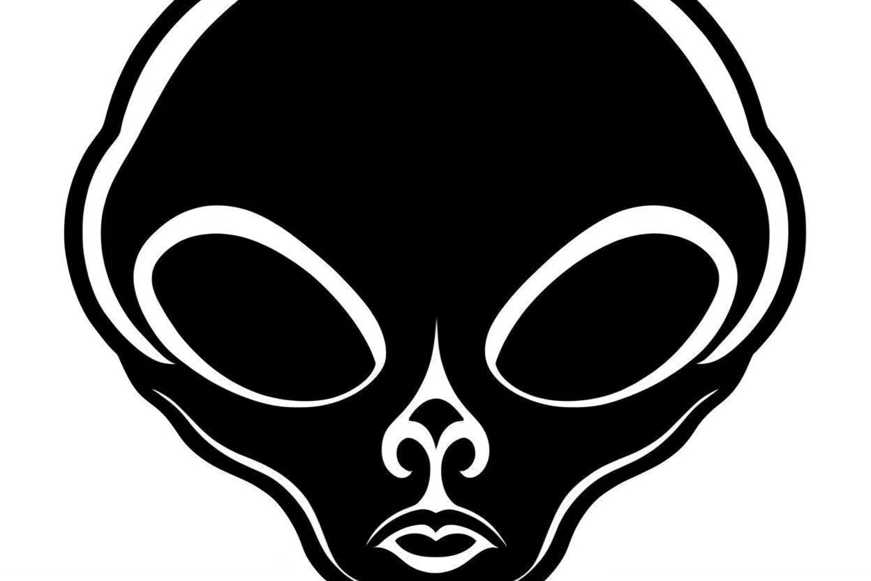 alien head clip art stencil