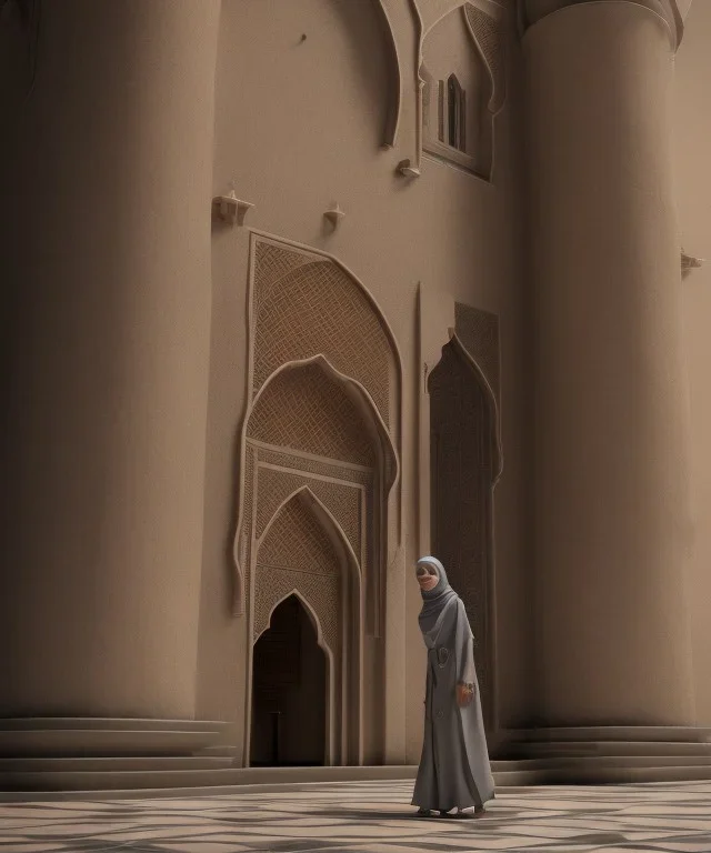 woman , close angle , mosque