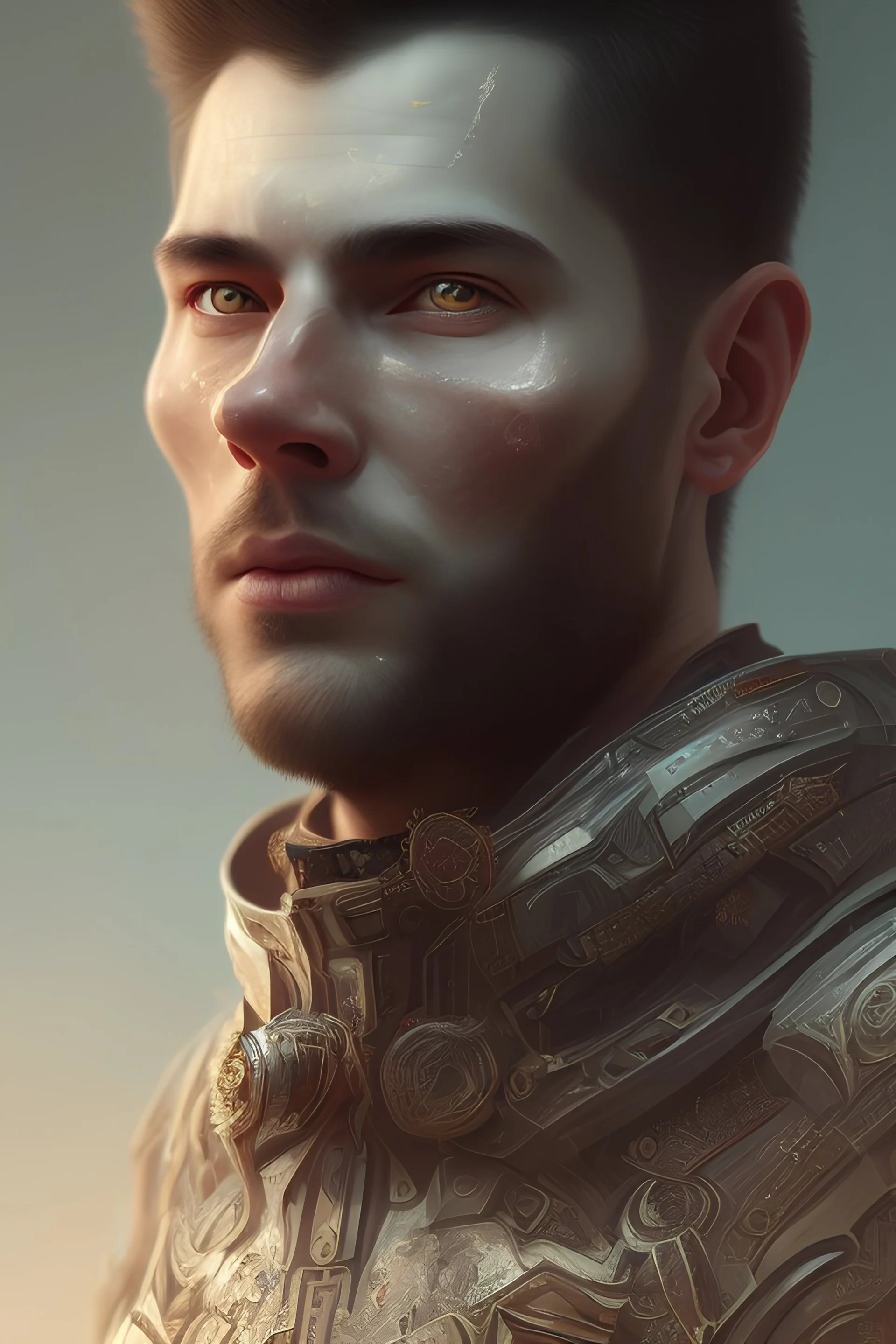 photorealistic artistic portrait of Xadrik Xu by Xadrik Xu Epic cinematic brilliant stunning intricate meticulously detailed dramatic atmospheric maximalist digital matte painting