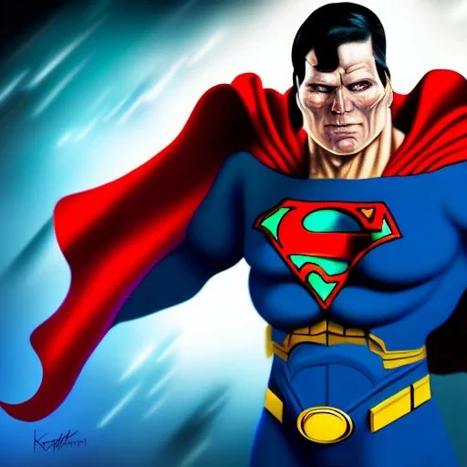 ultra detailed fullbody portrait of Cyborg Superman Villain, extremely detailed digital painting, extremely detailed face,crystal clear eyes, in the style of robert e howard and pablo oliveira and Ken Kelley and Keith Parkinson , mystical colors, perfectly centered image, perfect composition, rim light, beautiful lighting,8k, stunning scene, raytracing