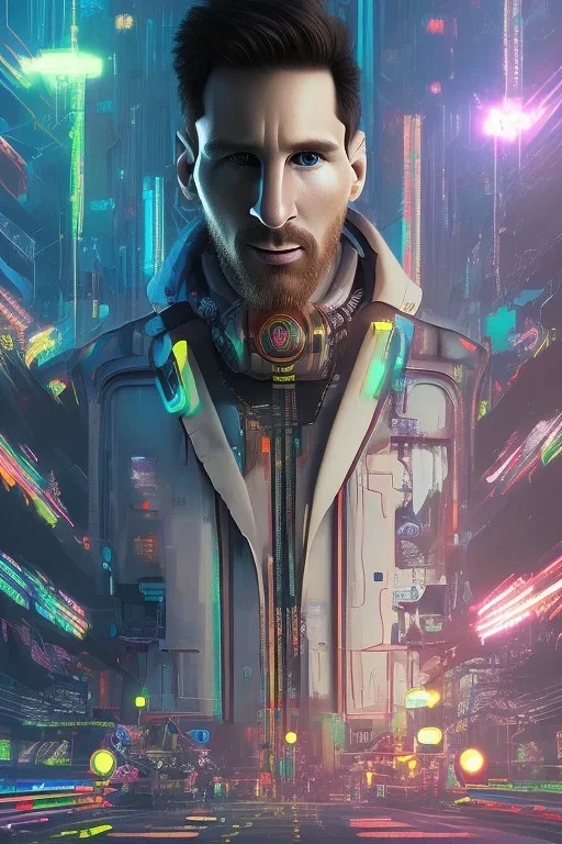 lionel Messi style cyberpunk