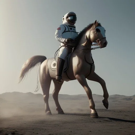 Riding horse astronaut Jupiter, unreal engine 5, octan render