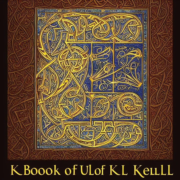 Book of Kells table of contents page, the letter T, a highly detailed illustration, realistic render, 8 k, micro detail, intricate, elegant, centered, digital painting, Artstation, smooth, sharp focus, illustration, artgerm