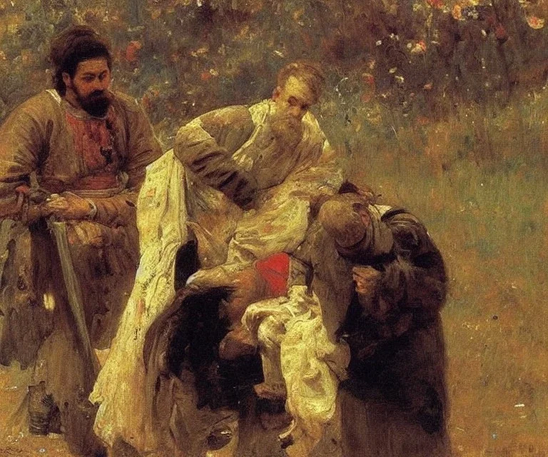 Ivan the terible and his son Ivan by Ilya Repin