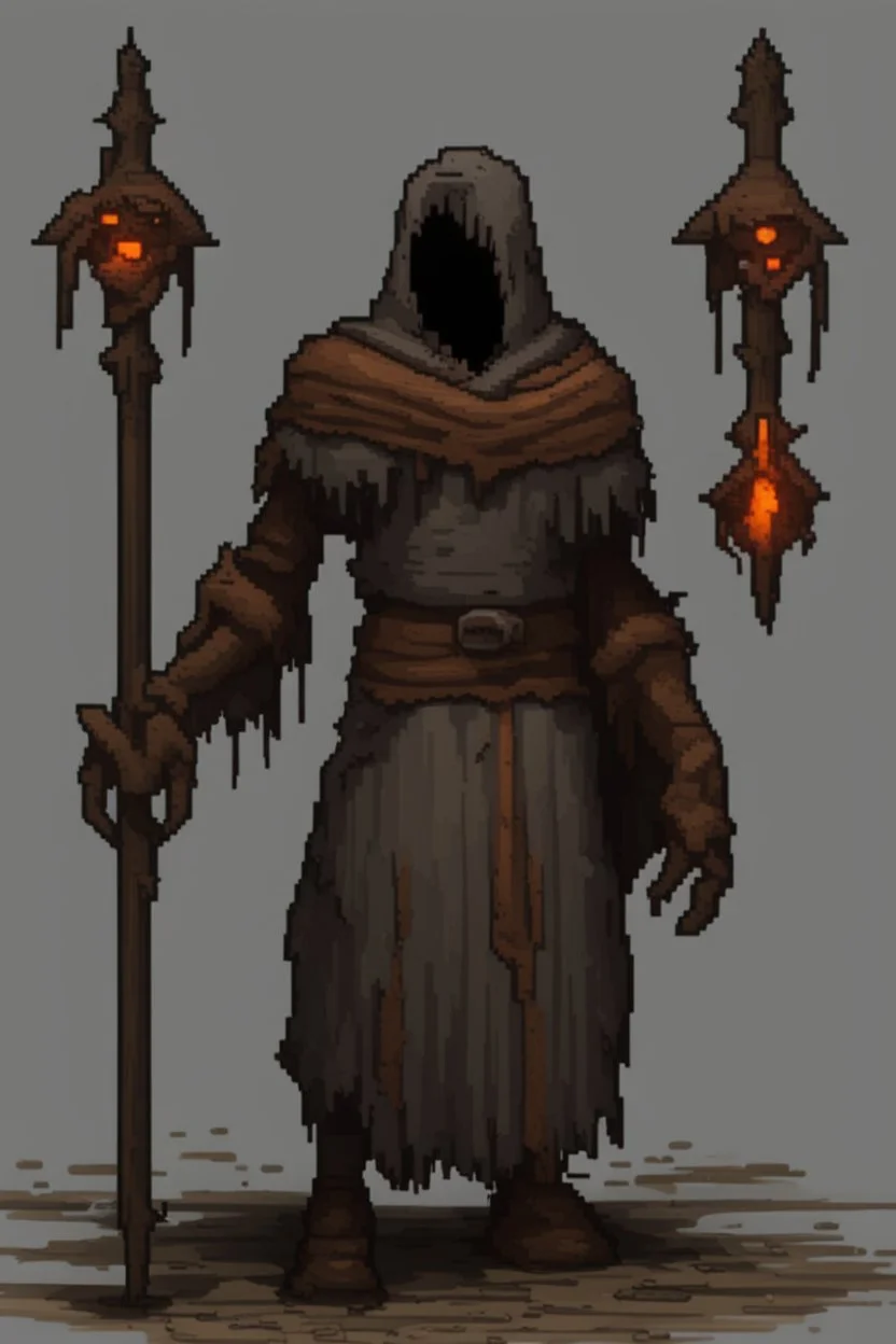 pixel undead soul sprite for pixel game in the medieval style side view idle animation. --ar 9:16