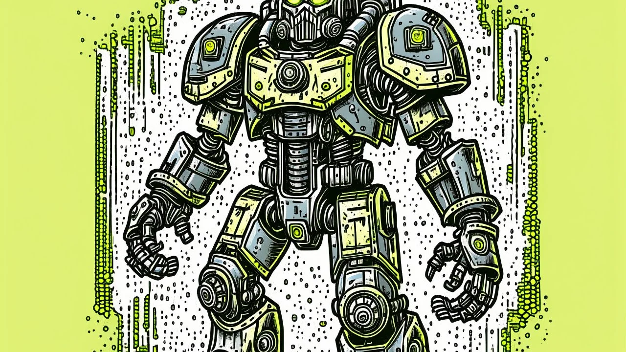 power armor comic style
