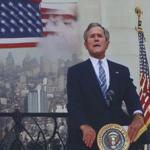 President bush doing 9-11