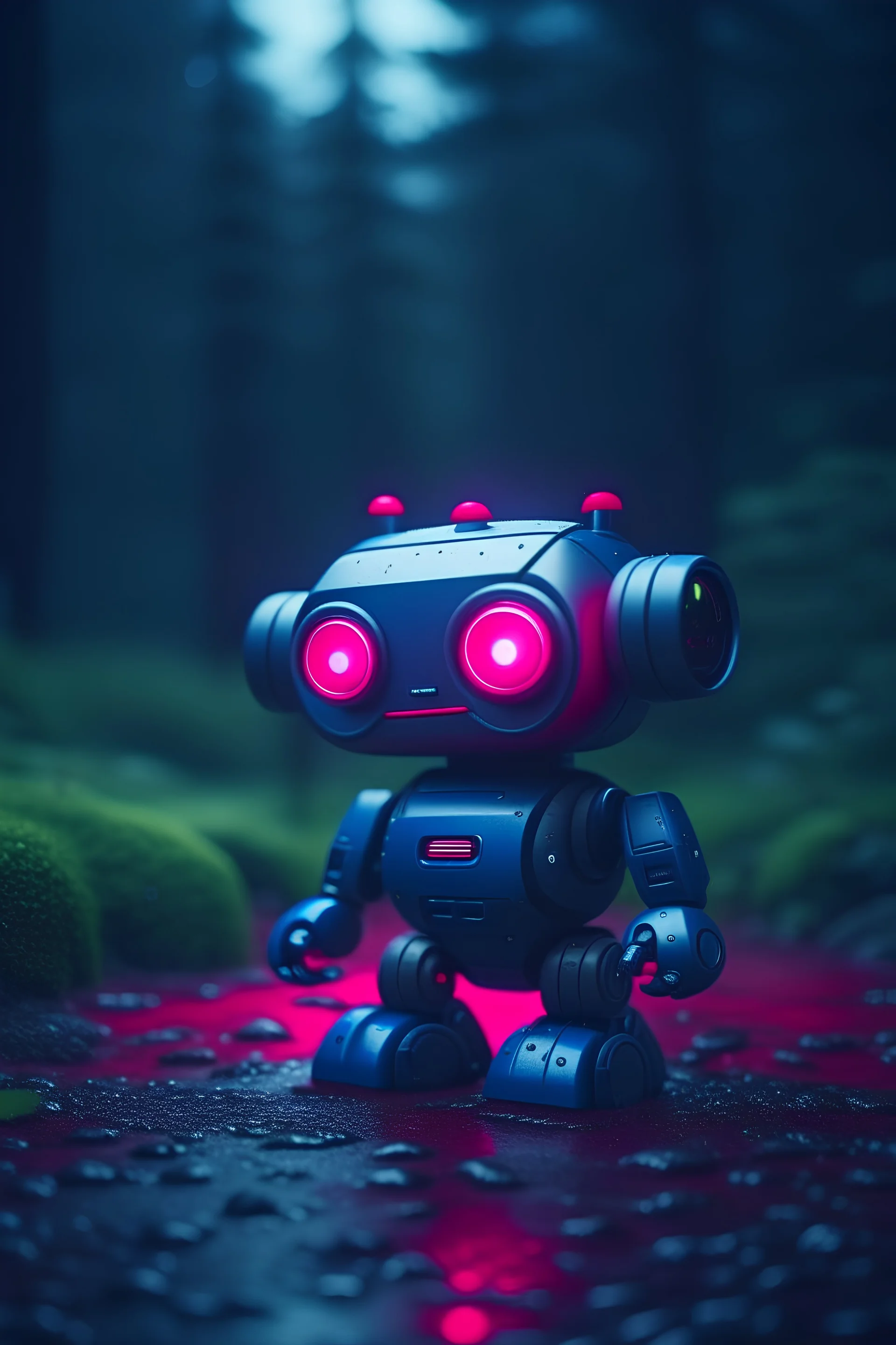 A robot pokemon, 4k photo, moody