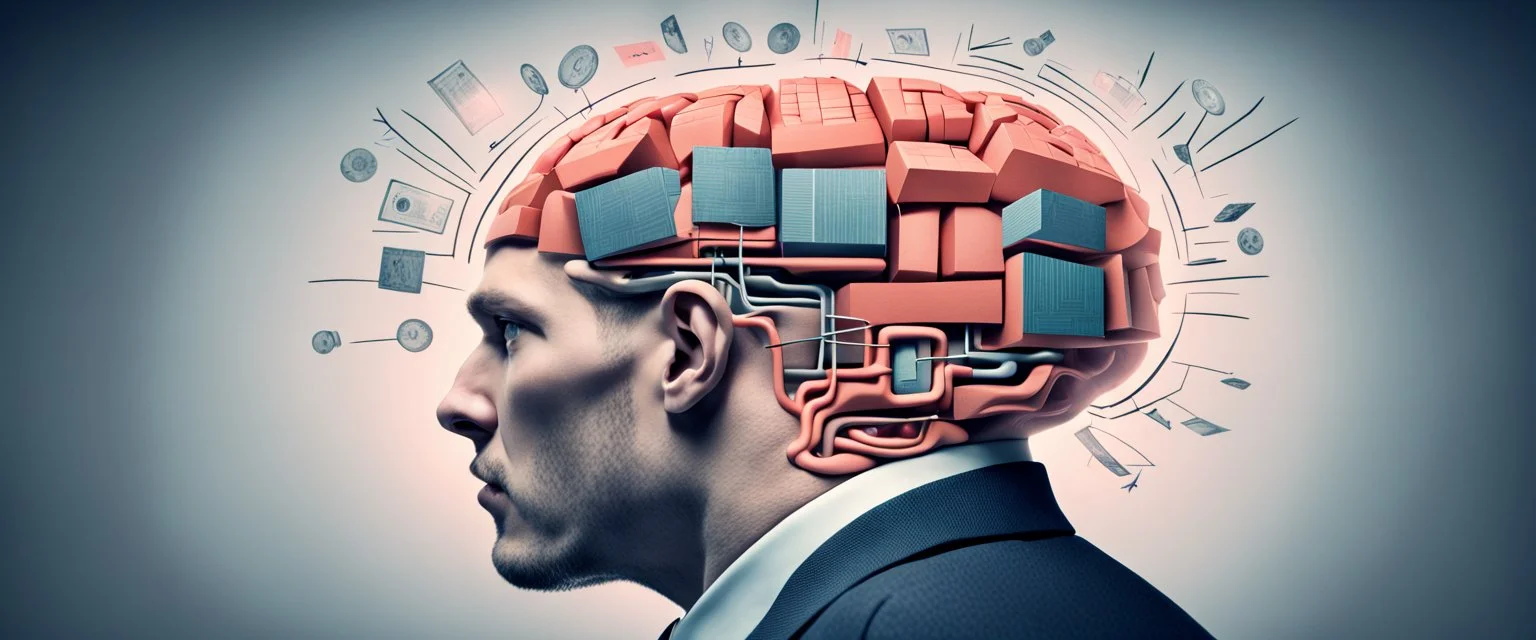 we see inside a mans head, and there is a trader inside