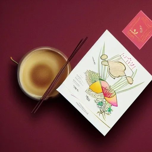 Lotus tea illustrator, packaging