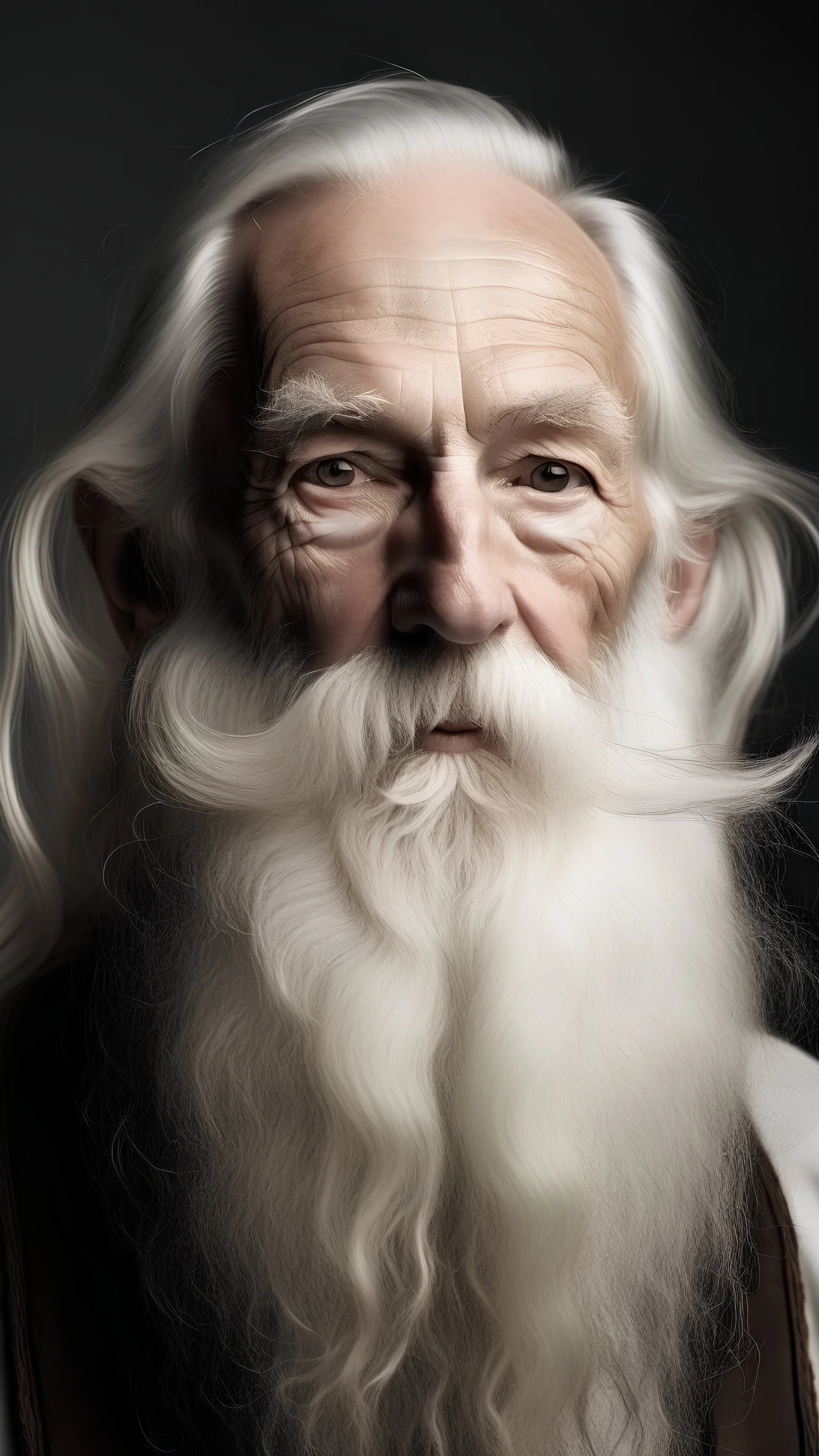 75 years old man with long white beard