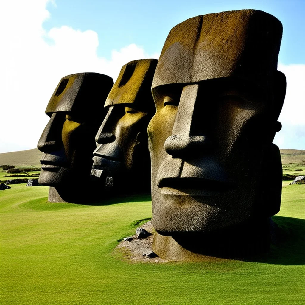 The giant Klingon heads of Easter Island.